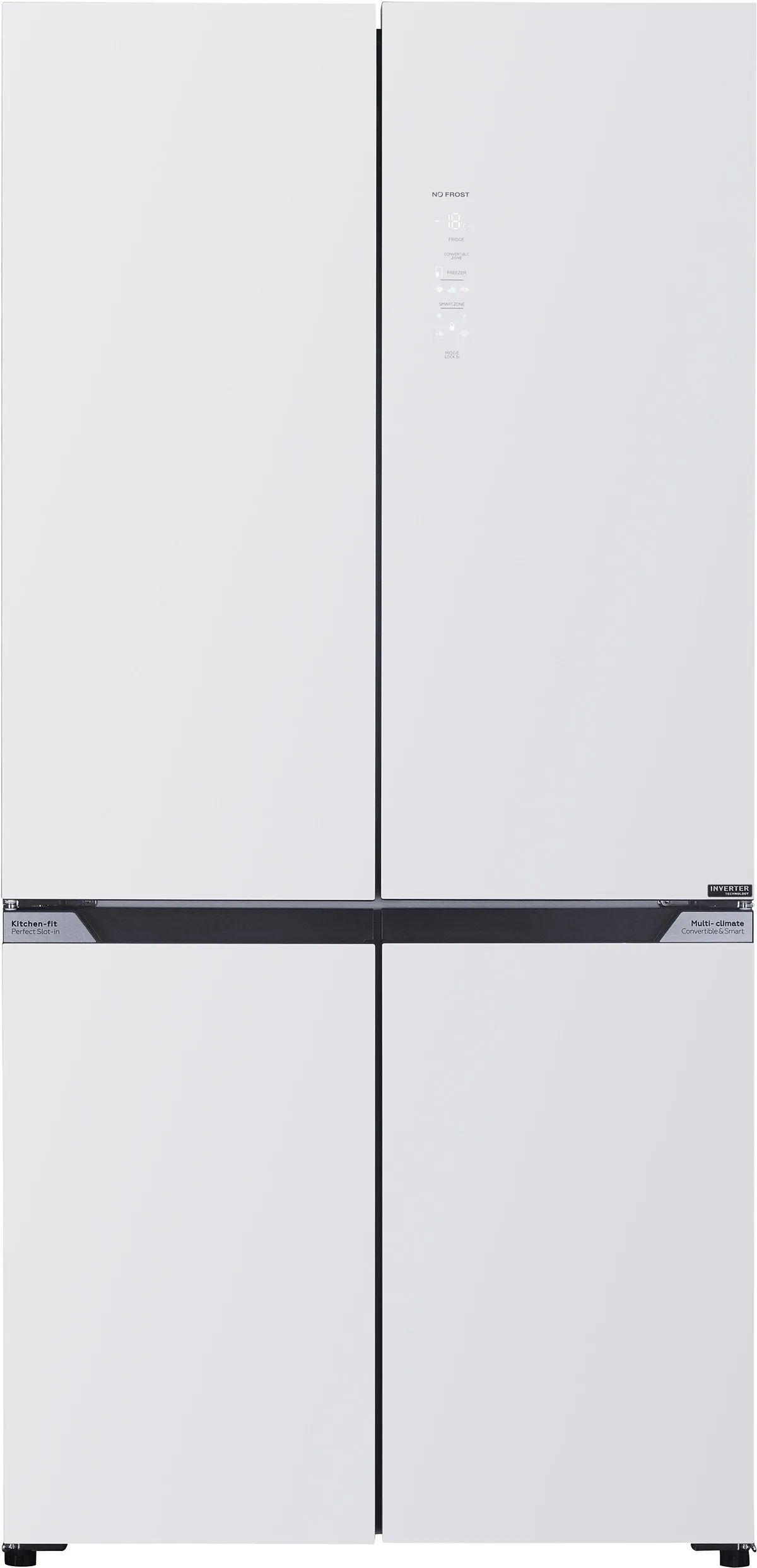 Lodówka MPM SBS 503-SSI-19/D Pełny No Frost 190cm Komora świeżości Białe szkło