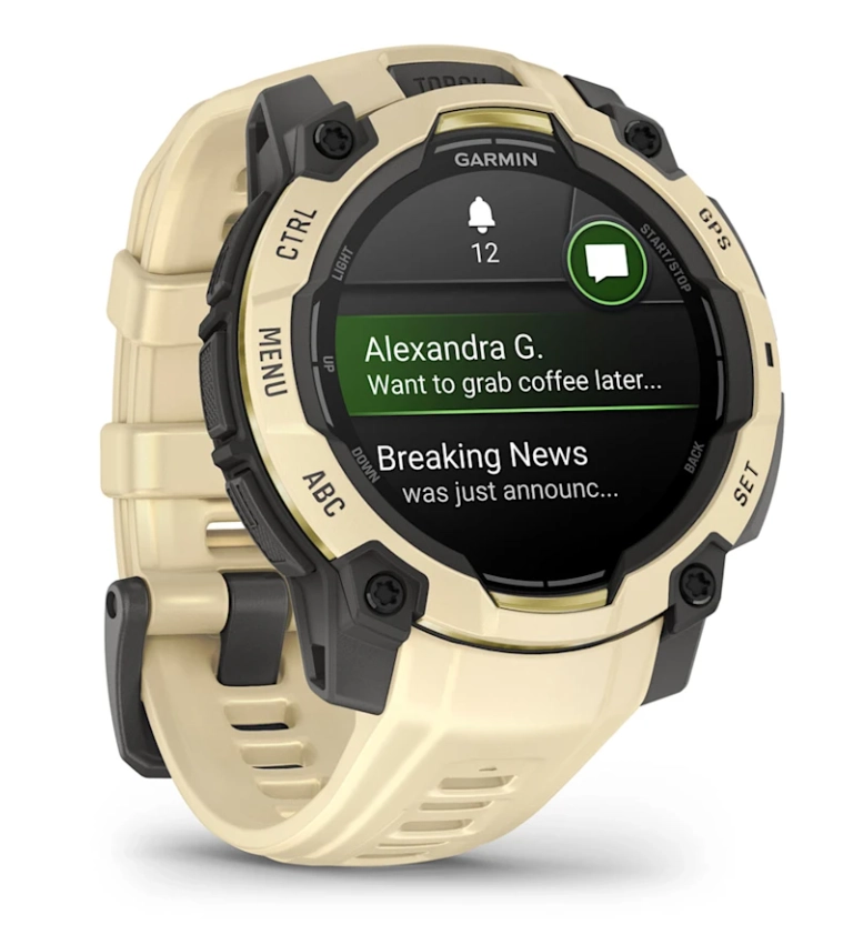Smartwatch Garmin Instinct 3 AMOLED 45mm GPS Beżowo-czarny