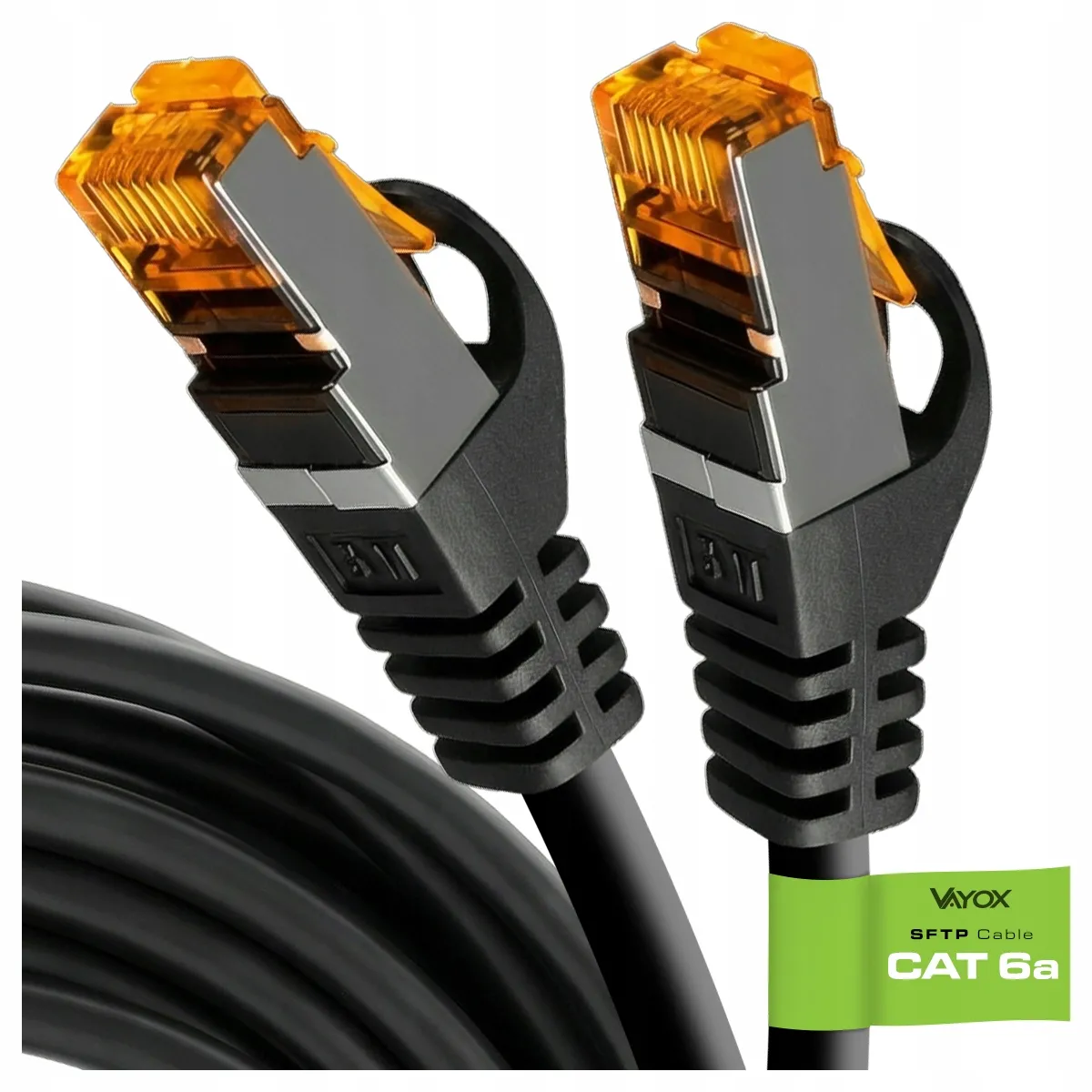 Kabel sieciowy Vayox VA0176-3 Ethernet Cat.6a 3m Czarny