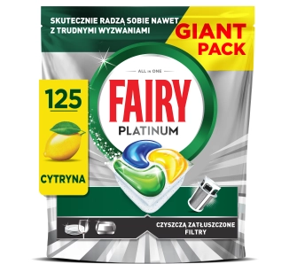 Kapsułki do zmywarki Fairy Platinum All In One Lemon 125szt