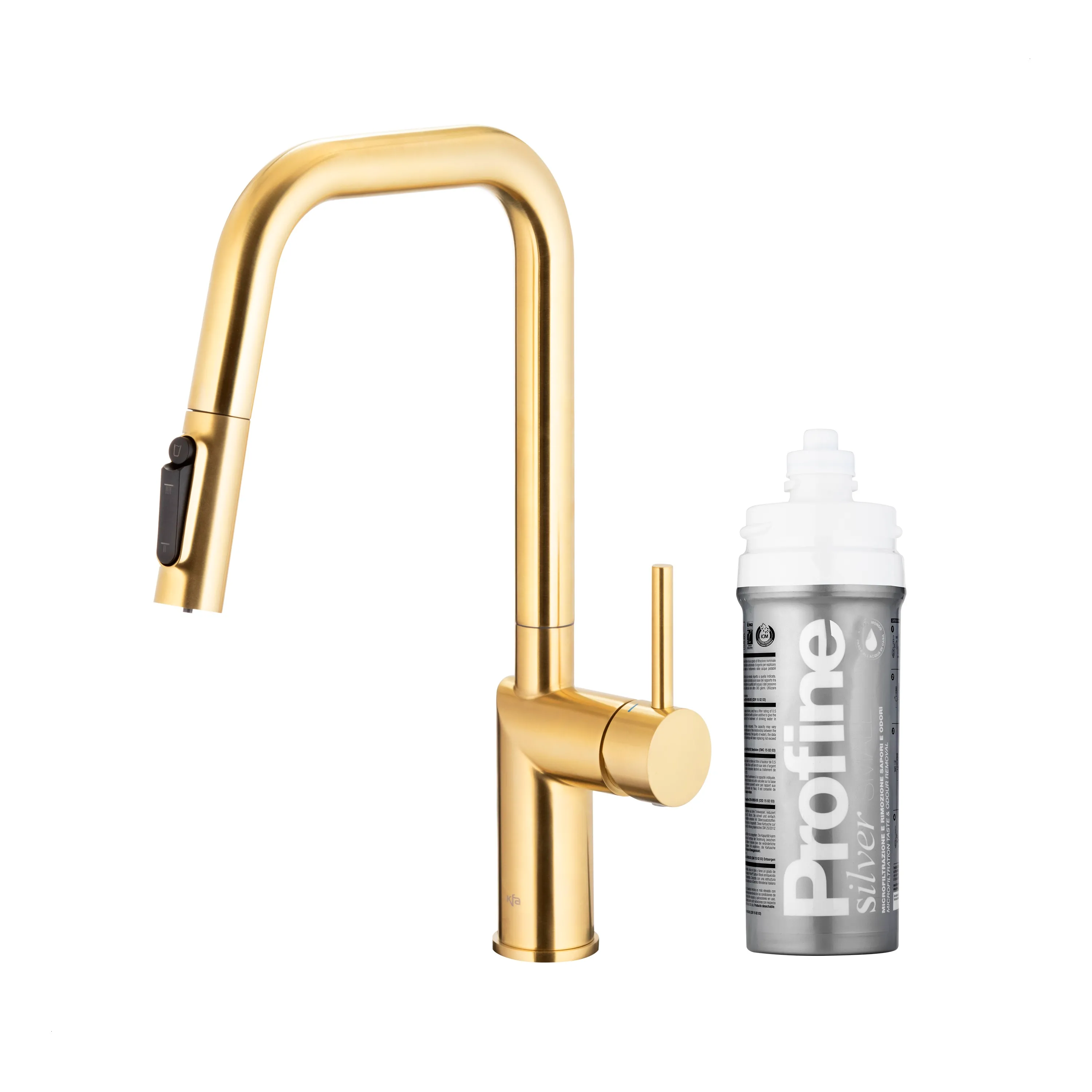 Bateria KFA Armatura Duero Pure Style Pull-Out 6623-314-39 Jasne złoto Stal szlachetna