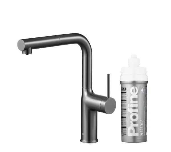 Baterie kuchenne - KFA Armatura Duero Pure Move Pull-Out 6623-424-61 Grafitowy Stal szlachetna