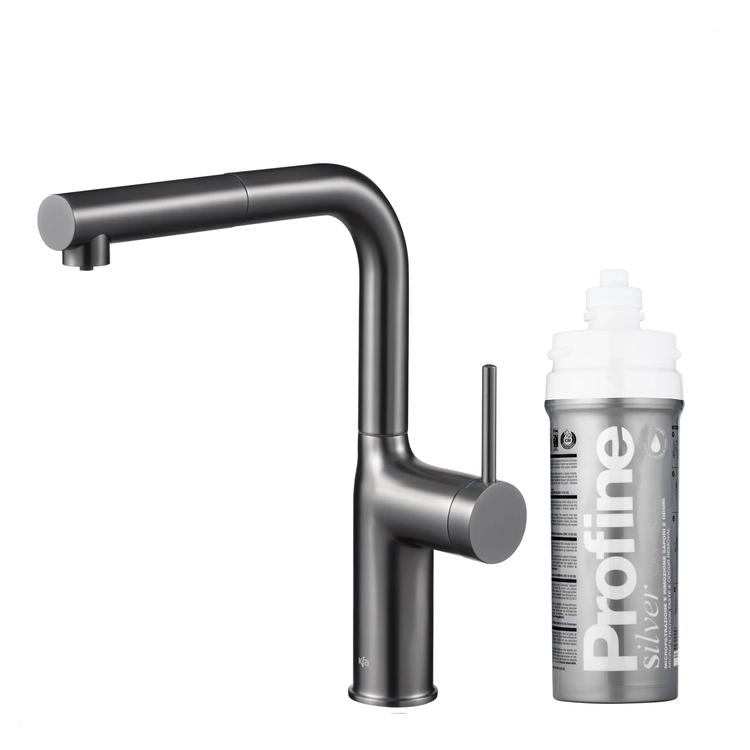 Bateria KFA Armatura Duero Pure Move Pull-Out 6623-424-61 Grafitowy Stal szlachetna