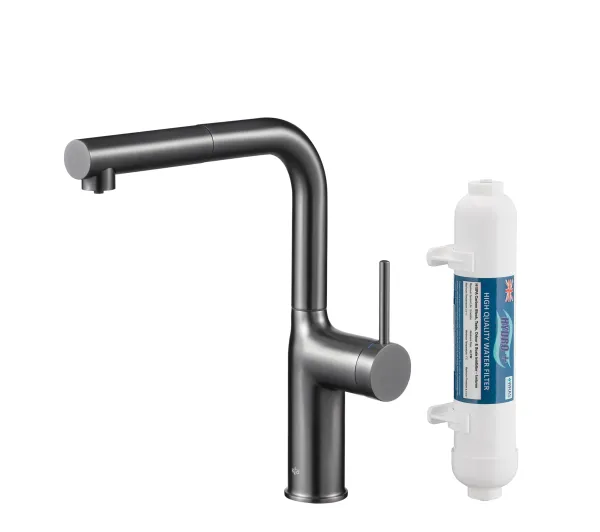 Baterie kuchenne - KFA Armatura Duero Pure Move Pull-Out 6623-422-61 Grafitowy Stal szlachetna