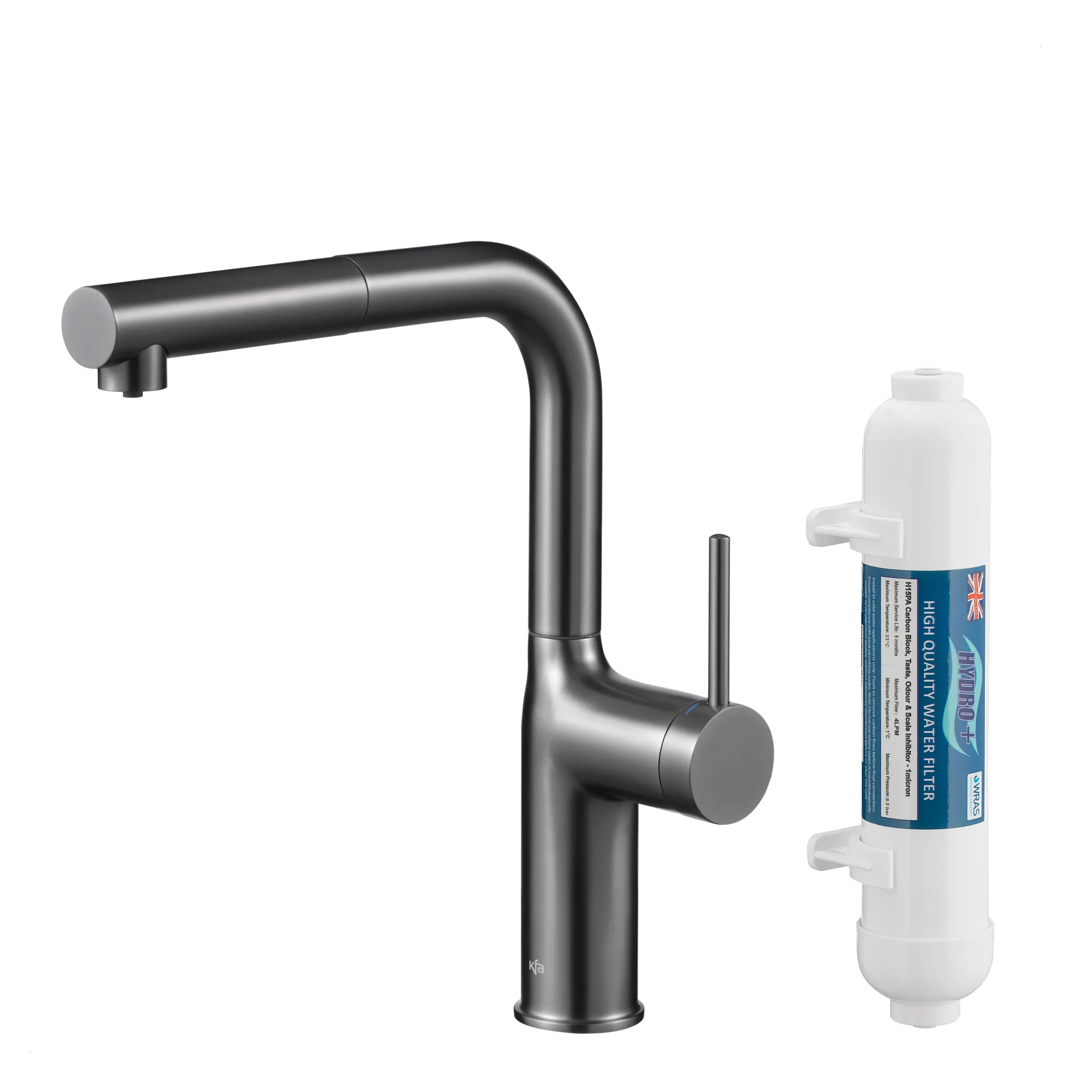 Bateria KFA Armatura Duero Pure Move Pull-Out 6623-422-61 Grafitowy Stal szlachetna