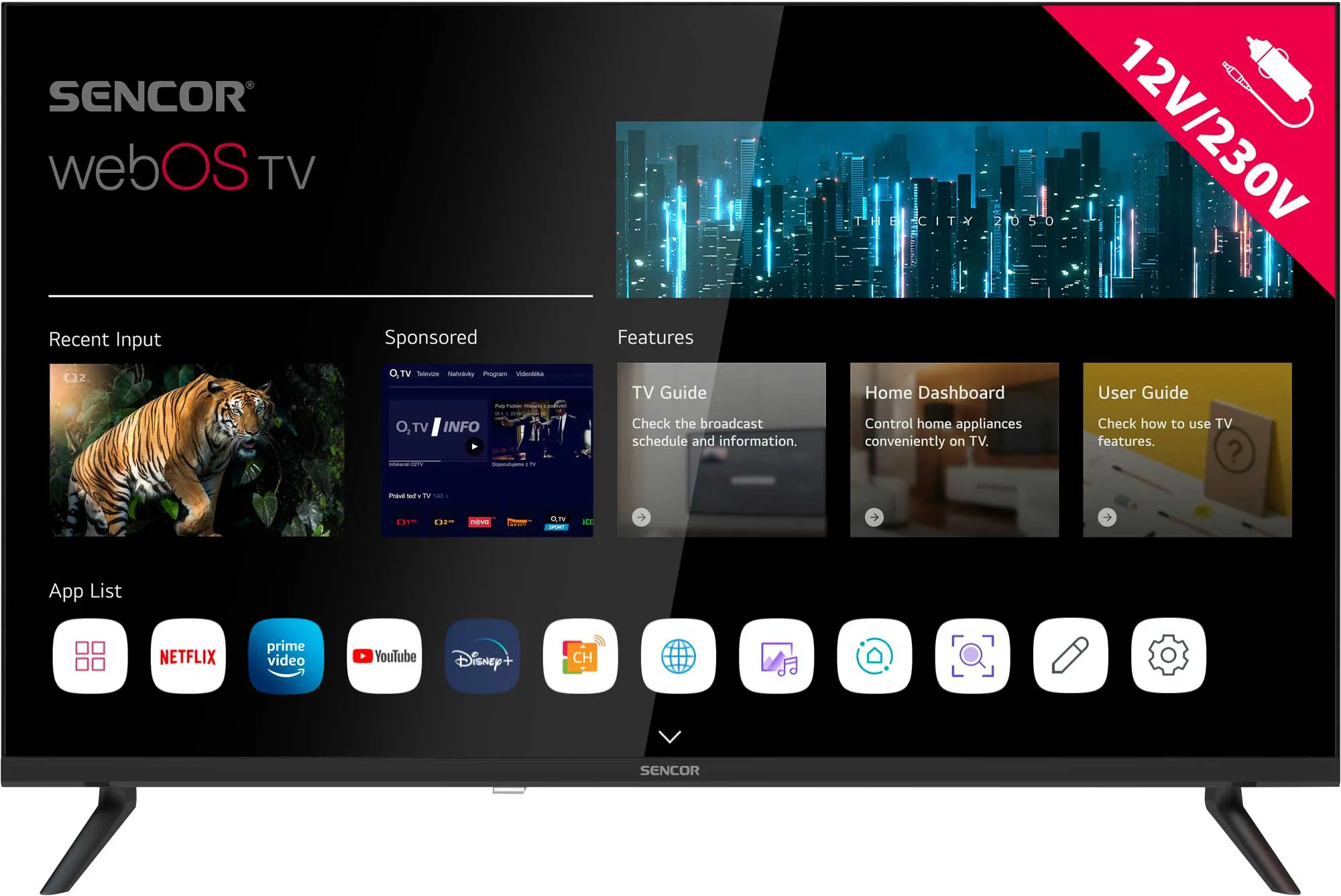 Telewizor Sencor SLE 32S830MB 32" LED HD Ready webOS Smart TV DVB-T2