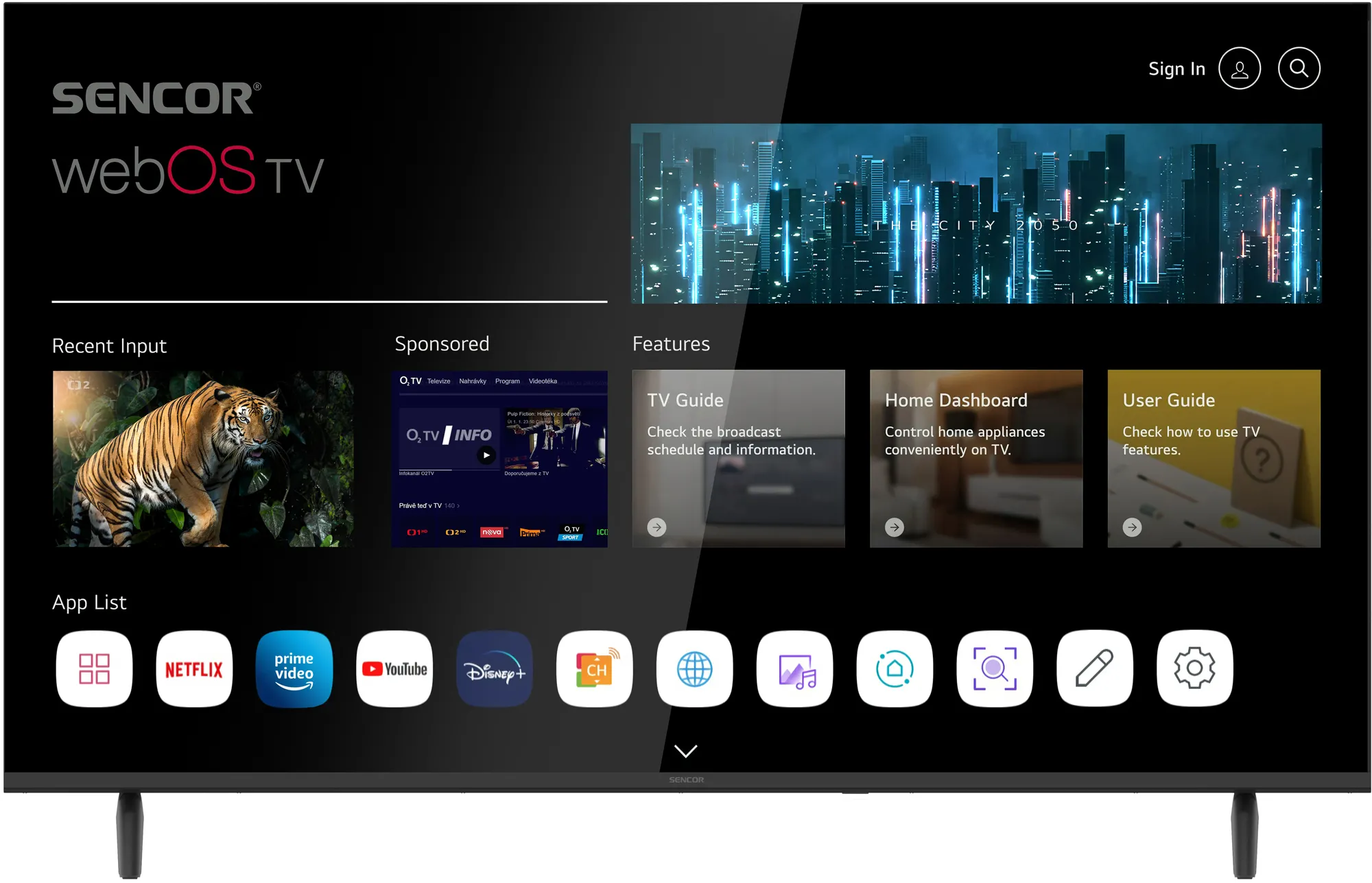 Telewizor Sencor SLE 43FS803B 43" Full HD webOS Smart TV DVB-T2