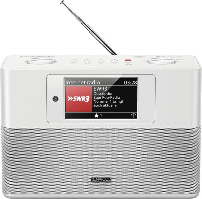 Radioodbiornik Kenwood CR-ST120S-W Radio FM, DAB+ Internetowe Wi-Fi Bluetooth Biały
