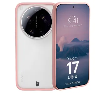Etui Bizon Case Angelo do Xiaomi 17 Ultra Jasnoróżowy