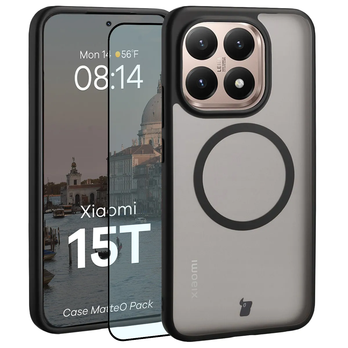 Szkło hartowane Bizon MatteO Pack do Xiaomi 15T Czarny