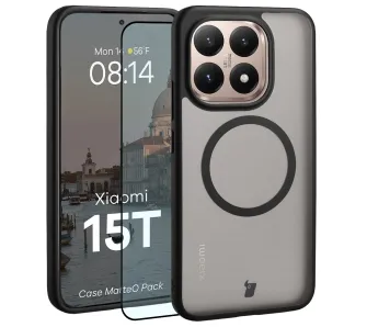 Szkło hartowane Bizon MatteO Pack do Xiaomi 15T Czarny