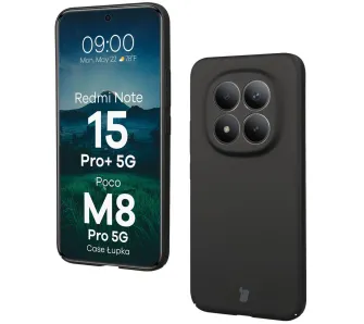 Etui Bizon Case Łupka do Xiaomi Redmi Note 15 Pro Plus 5G / POCO M8 Pro 5G Czarny