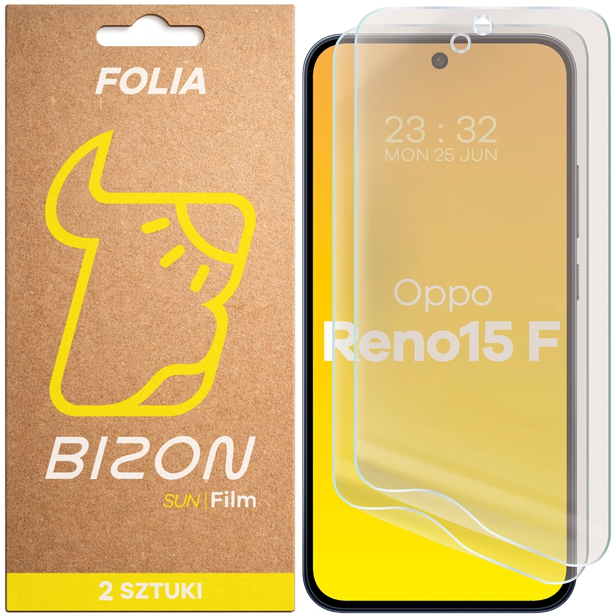 Folia ochronna Bizon matowa Film Sun Duo do Oppo Reno 15 F 2 sztuki