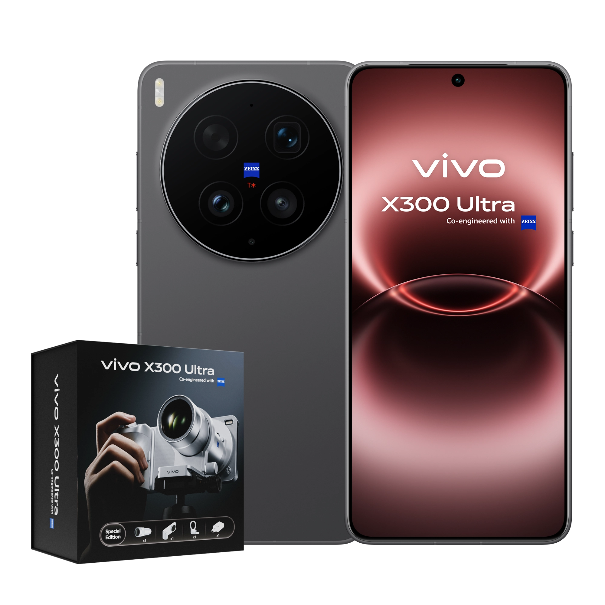 Smartfon vivo X300 Ultra 5G 16/1TB 6,8" 144Hz 200Mpix Czarny Zestaw