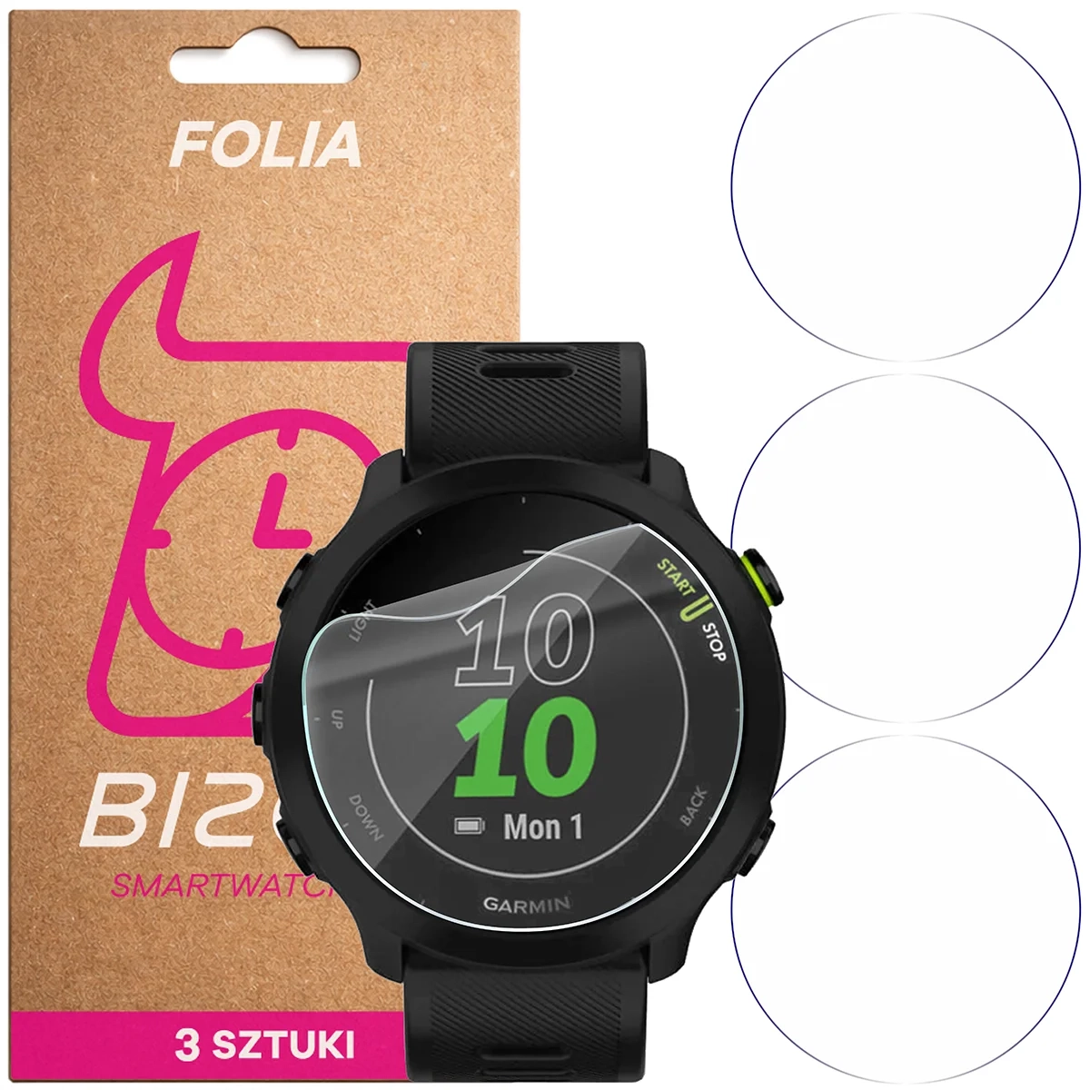 Folia hydrożelowa Bizon Watch Film HydroFlex do Garmin Forerunner 55