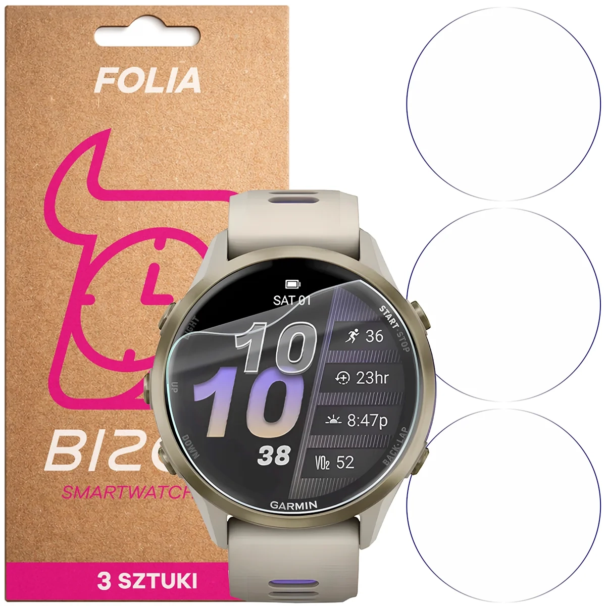 Folia hydrożelowa Bizon Watch Film HydroFlex do Garmin Forerunner 970