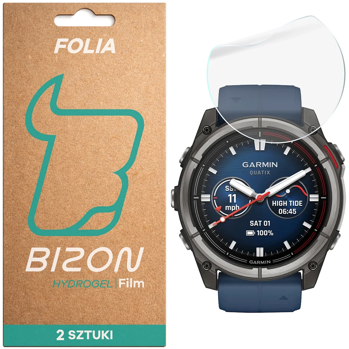 Folia hydrożelowa Bizon Watch Film Hydrogel do Garmin Quatix 8 Pro 47 mm