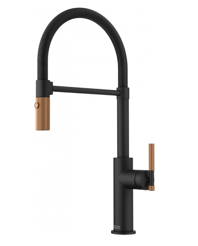 Bateria Franke Maris Stripes semi-pro Czarny mat/miedziany Mosiądz