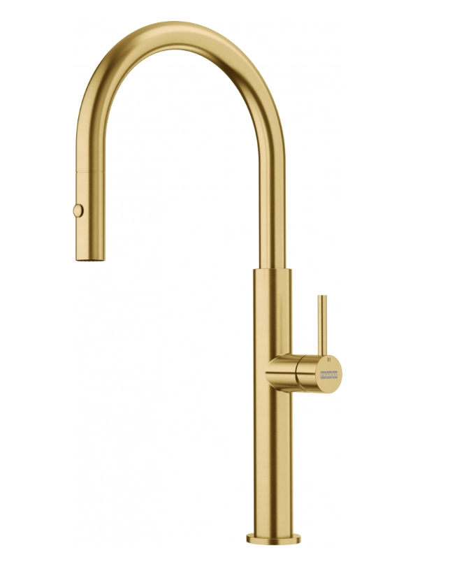Bateria Franke Pescara J pull-out spray Złoty Stal szlachetna
