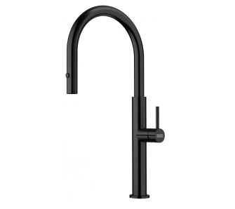Bateria Franke Pescara J pull-out spray Czarny Stal szlachetna