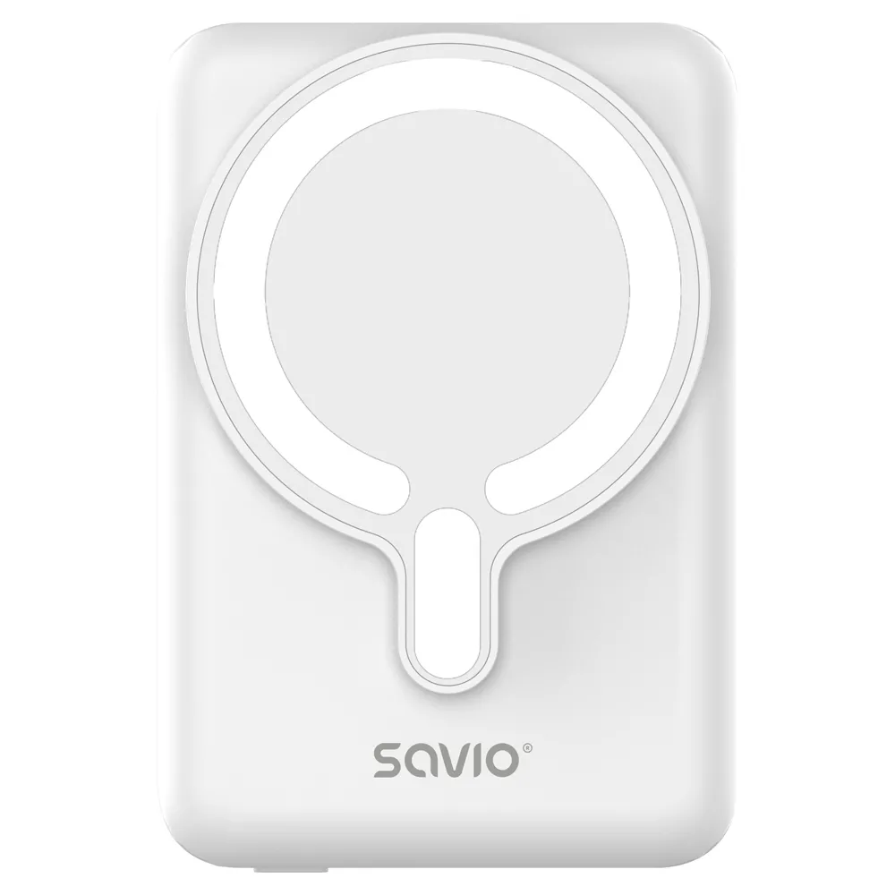 Powerbank Savio BA-13 magnetyczny 10000mAh 20W Biały