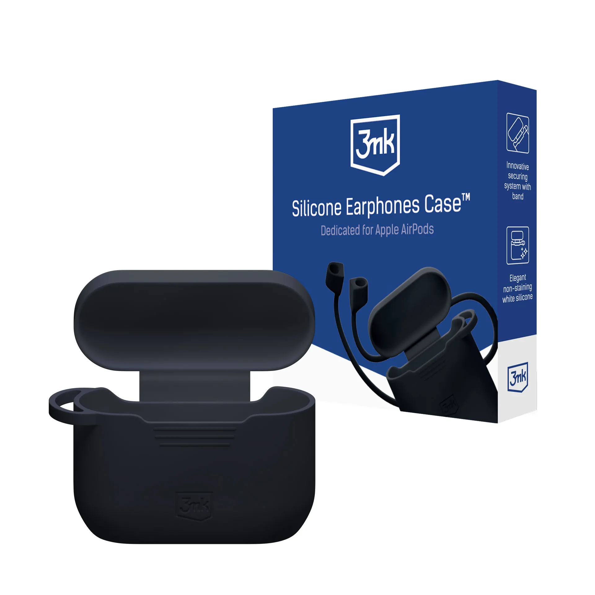Etui na słuchawki 3mk Silicone Earphones Case do Apple AirPods Pro 3 Czarny