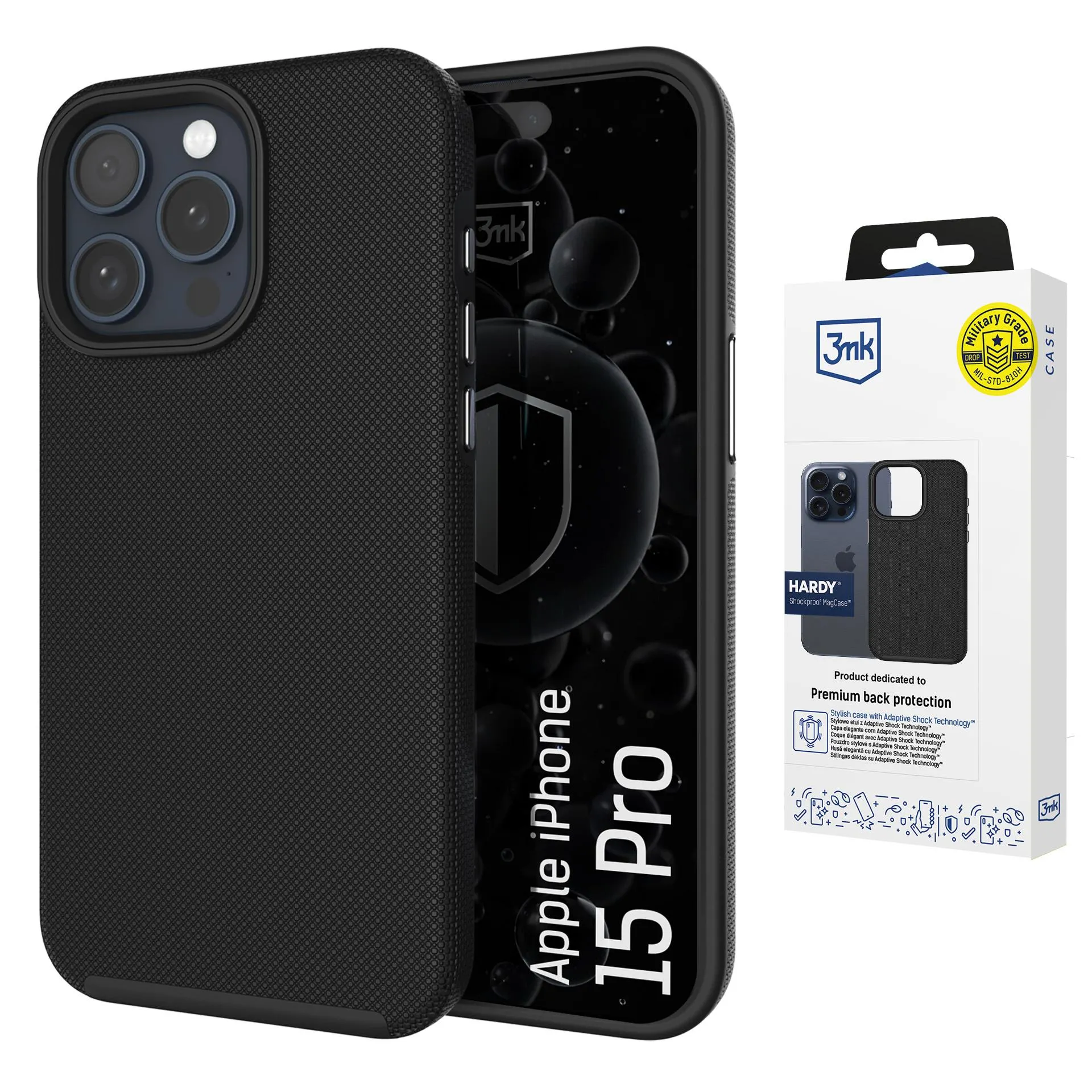 Etui 3mk Hardy Shockproof MagCase do iPhone 15 Pro Czarny
