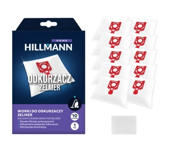 Worki do odkurzacza HILLMANN WO009 do Zelmer 10 szt+1 filtr