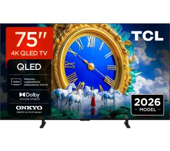 Telewizor TCL 75A400 75" QLED 4K 144Hz Google TV Funkcje AI Dolby Vision Dolby Atmos DTS-X HDMI 2.1 DVB-T2