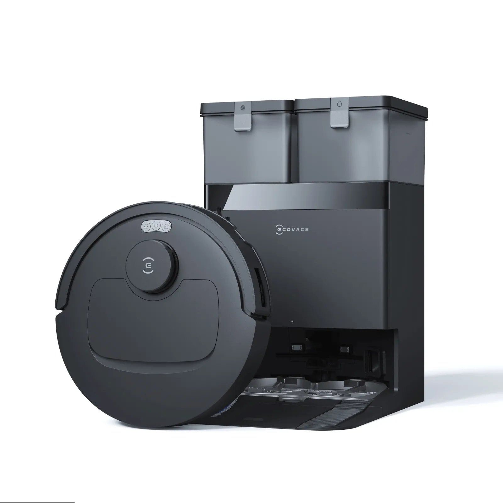 Robot sprzątający Ecovacs Deebot T30E Omni Funkcja mopowania Stacja oczyszczająca Tworzenie mapy pomieszczenia 64dB Funkcje AI Czarny
