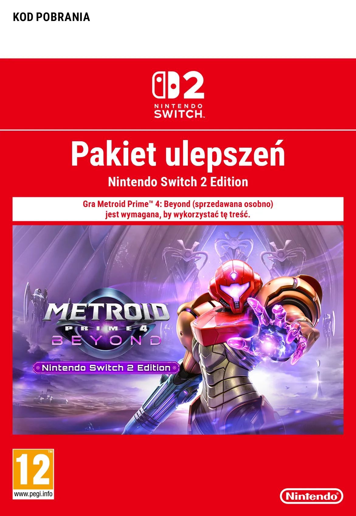 Metroid Prime 4 Beyond Upgrade Pack Nintendo Switch 2 Edition [Bon Aktywacyjny]