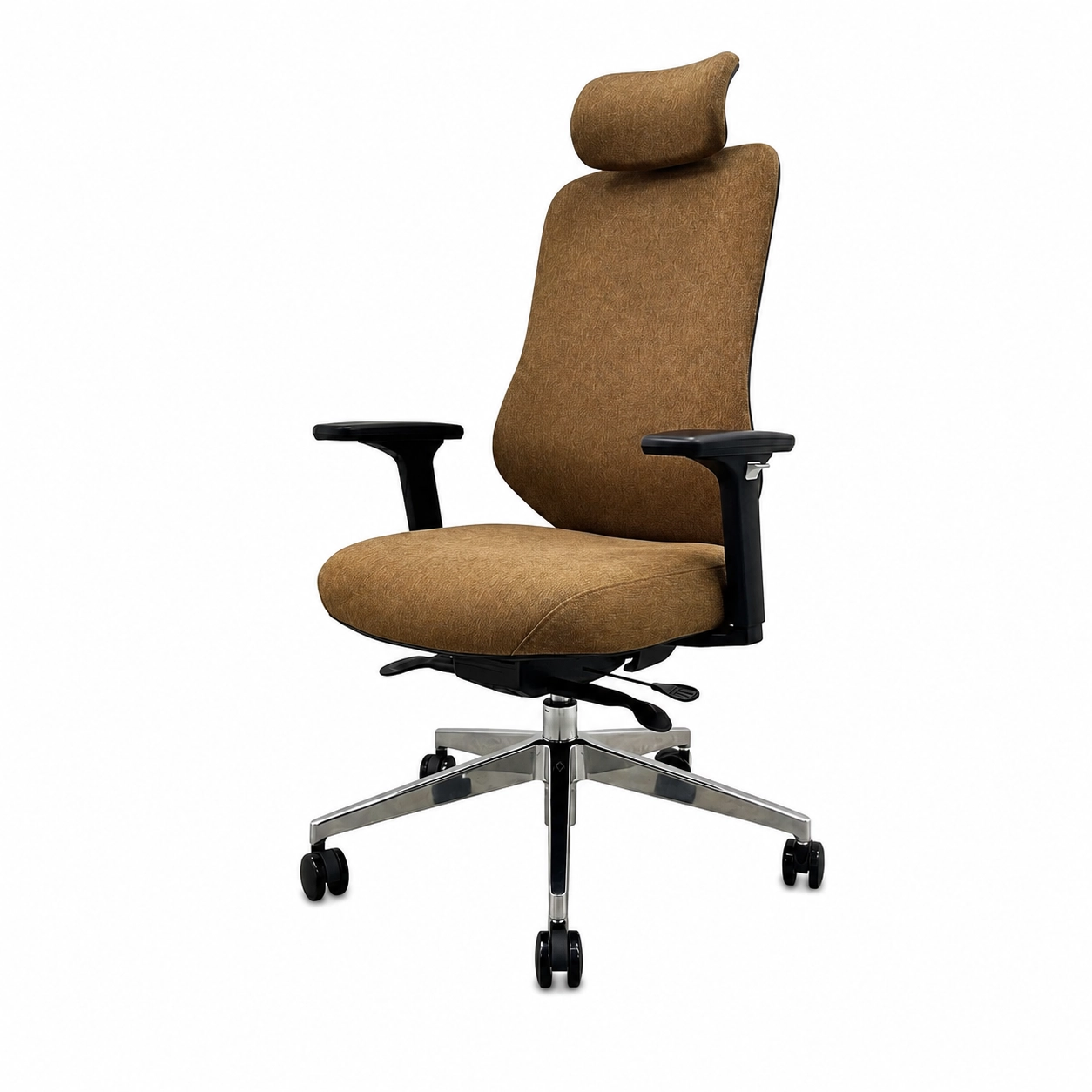 Fotel Jan Nowak AXIS Fabric Brown Biurowy do 120kg Tkanina Brązowy