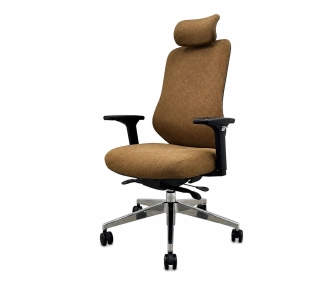 Fotel Jan Nowak AXIS Fabric Brown Biurowy do 120kg Tkanina Brązowy