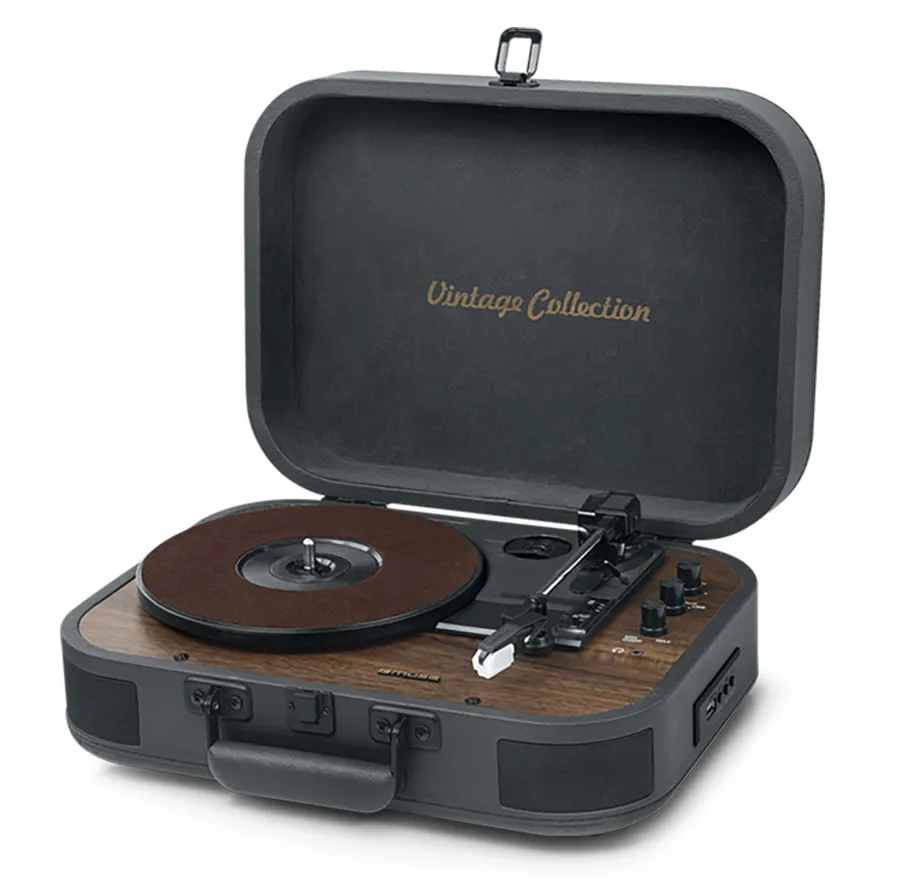 Gramofon Muse MT-207 DGB Półautomatyczny Napęd paskowy Bluetooth Out Ciemnoszary