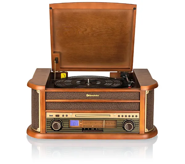 Roadstar HIF-1993BT Manualny Napęd paskowy Bluetooth Odtwarzacz CD Magnetofon Brązowy