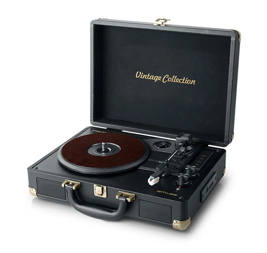 Gramofon Muse MT-103 GD Manualny Napęd paskowy Przedwzmacniacz Bluetooth Czarny