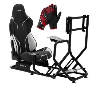 Fotel Huzaro Speed 6.0 Sim Racing Wyścigowy do 120kg Tkanina Czarny