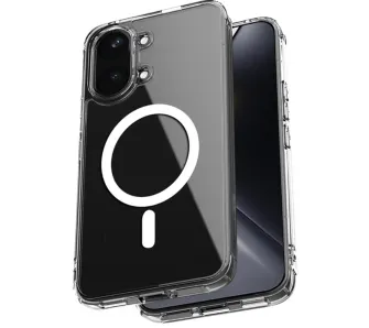 Etui Crong Hybrid Clear Magnetic MagSafe do POCO X8 Pro Max 5G Przezroczysty