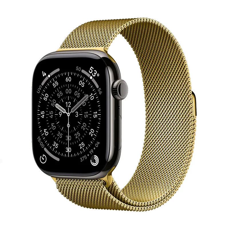 Pasek Crong Milano Steel do Apple Watch 44/45/46/49mm Złoty