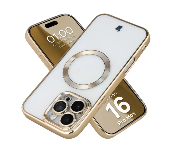 Bizon Case GuardO do iPhone 16 Pro Max Złoty