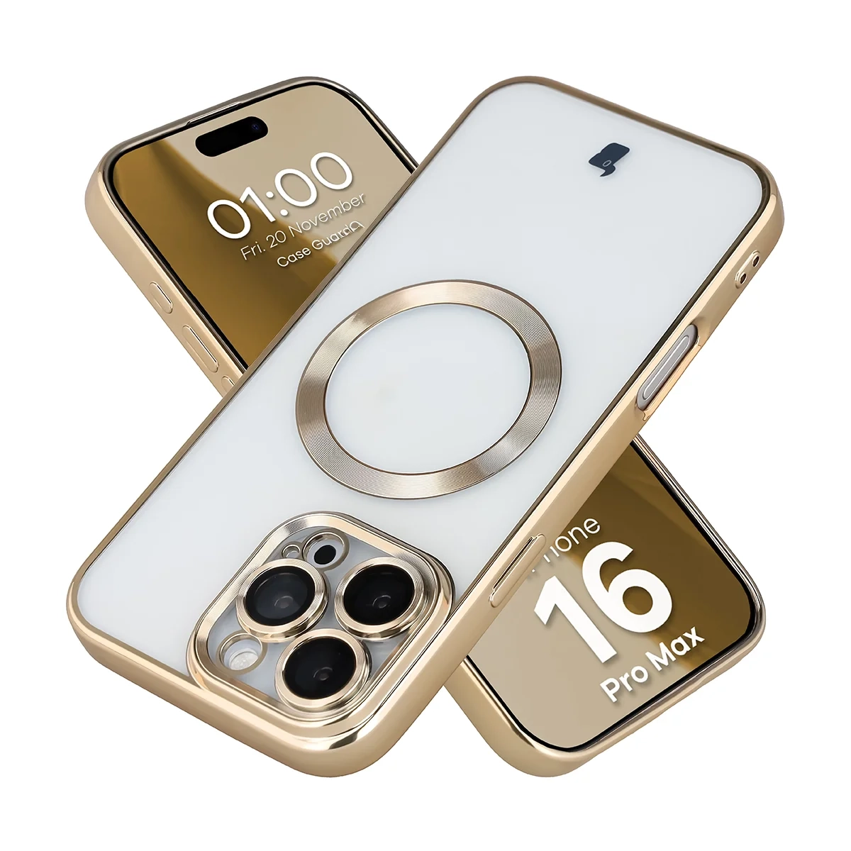 Etui Bizon Case GuardO do iPhone 16 Pro Max Złoty