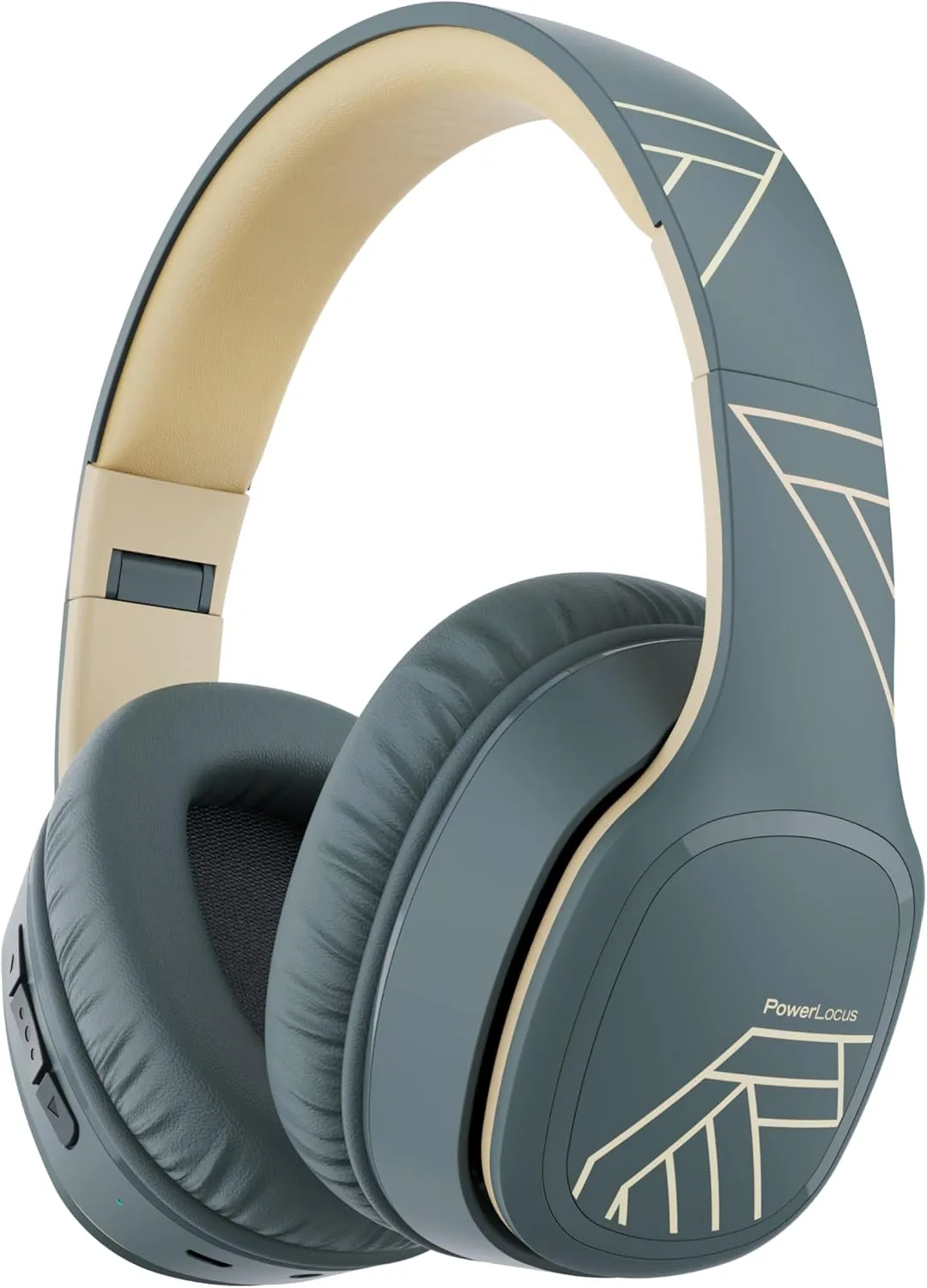 Słuchawki bezprzewodowe PowerLocus P7 Asphalt Grey Nauszne Bluetooth 5.3 Szaro-beżowy