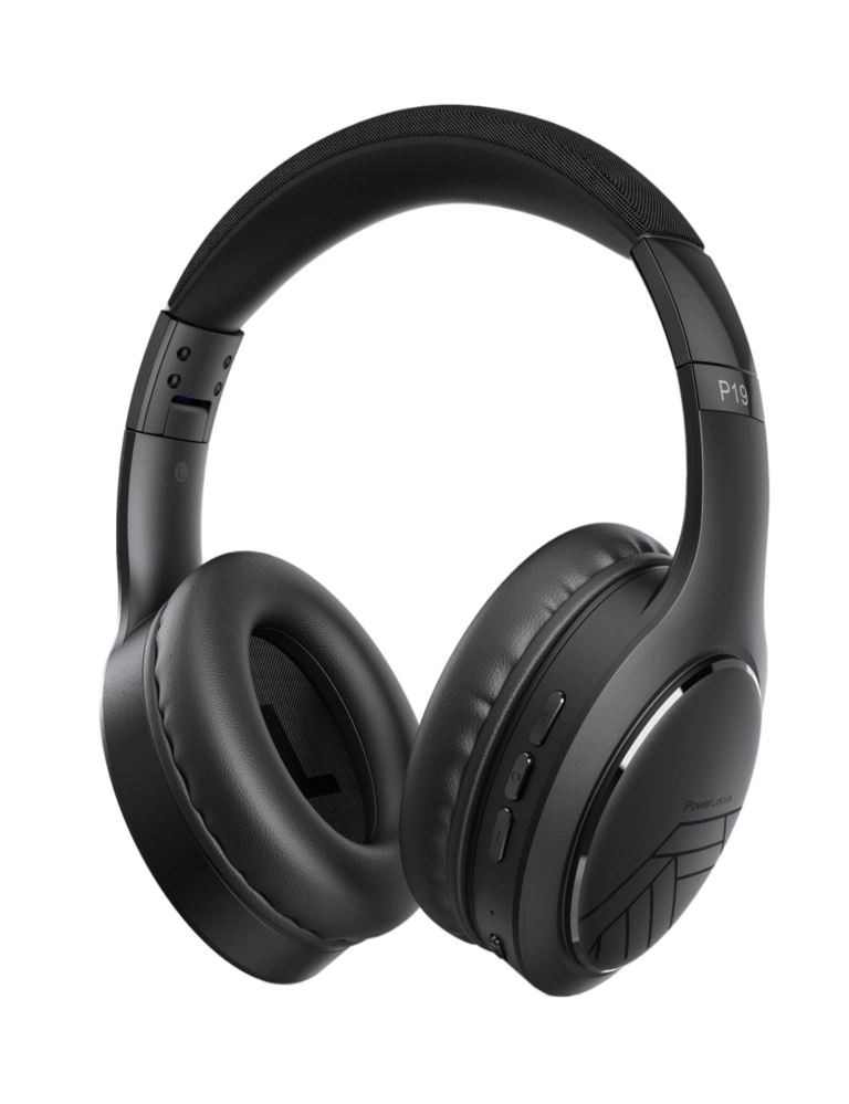 Słuchawki bezprzewodowe PowerLocus P19 Black Nauszne Bluetooth 5.3 Czarny