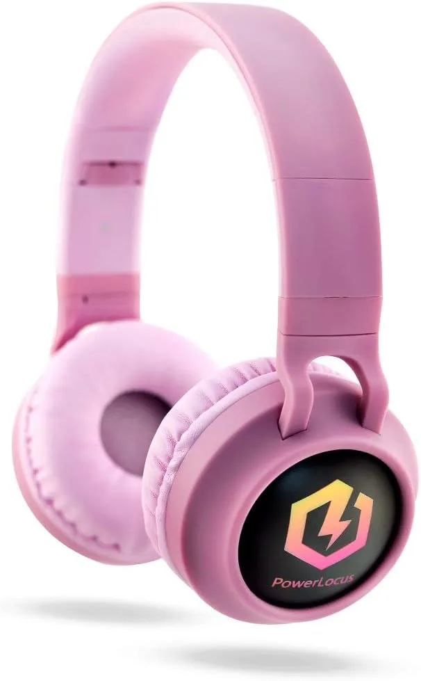 Słuchawki bezprzewodowe PowerLocus Buddy Kids Nauszne Dla Dzieci Bluetooth 5.3 Różowy
