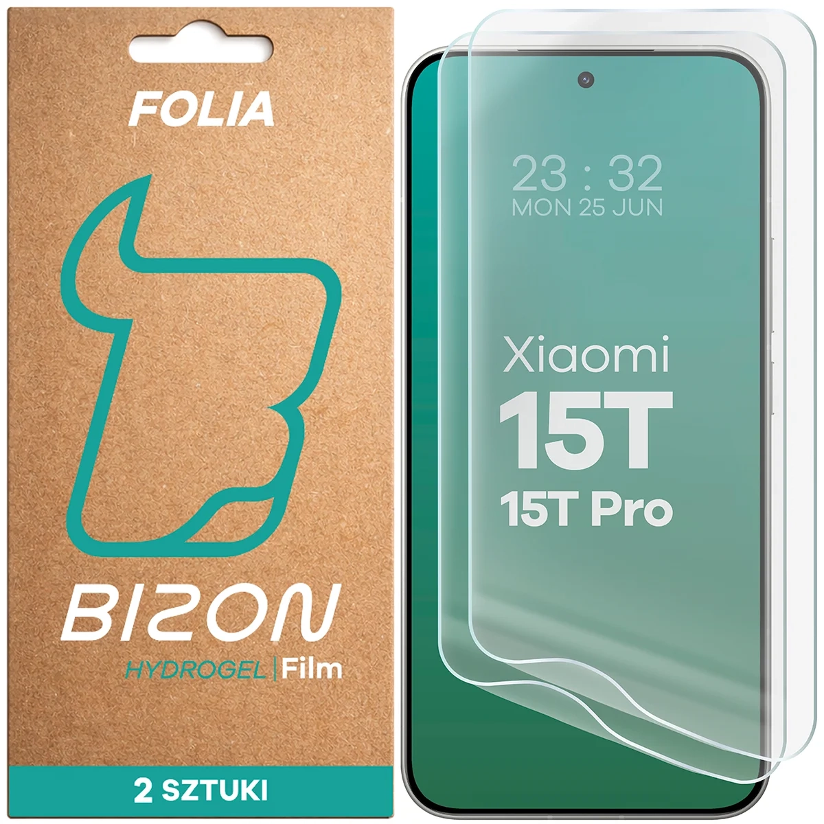 Folia hydrożelowa Bizon na ekran Film Hydrogel Front Duo do Xiaomi 15T / 15T Pro 2 sztuki