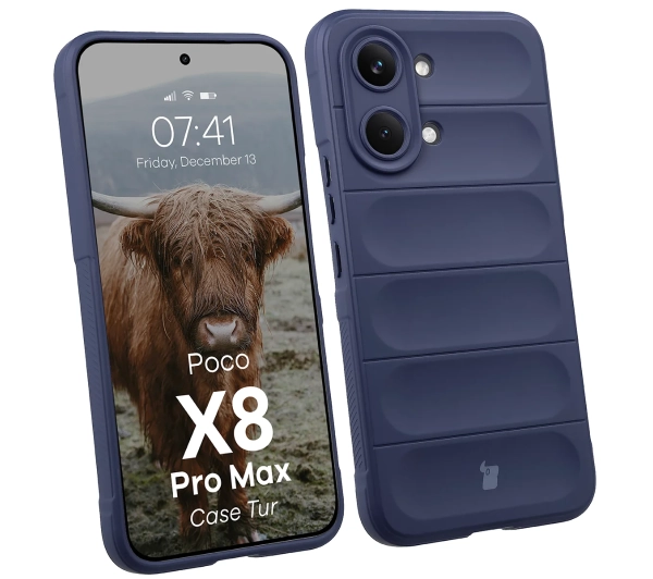 Bizon Case Tur do Xiaomi POCO X8 Pro Max Granatowy