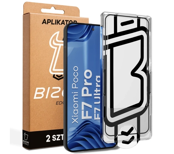 Bizon z ramką montażową Glass Aplikator Edge do Xiaomi POCO F7 Pro / F7 Ultra 2 zestawy