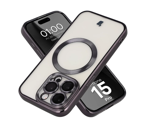 Bizon Case GuardO do iPhone 15 Pro Czarny