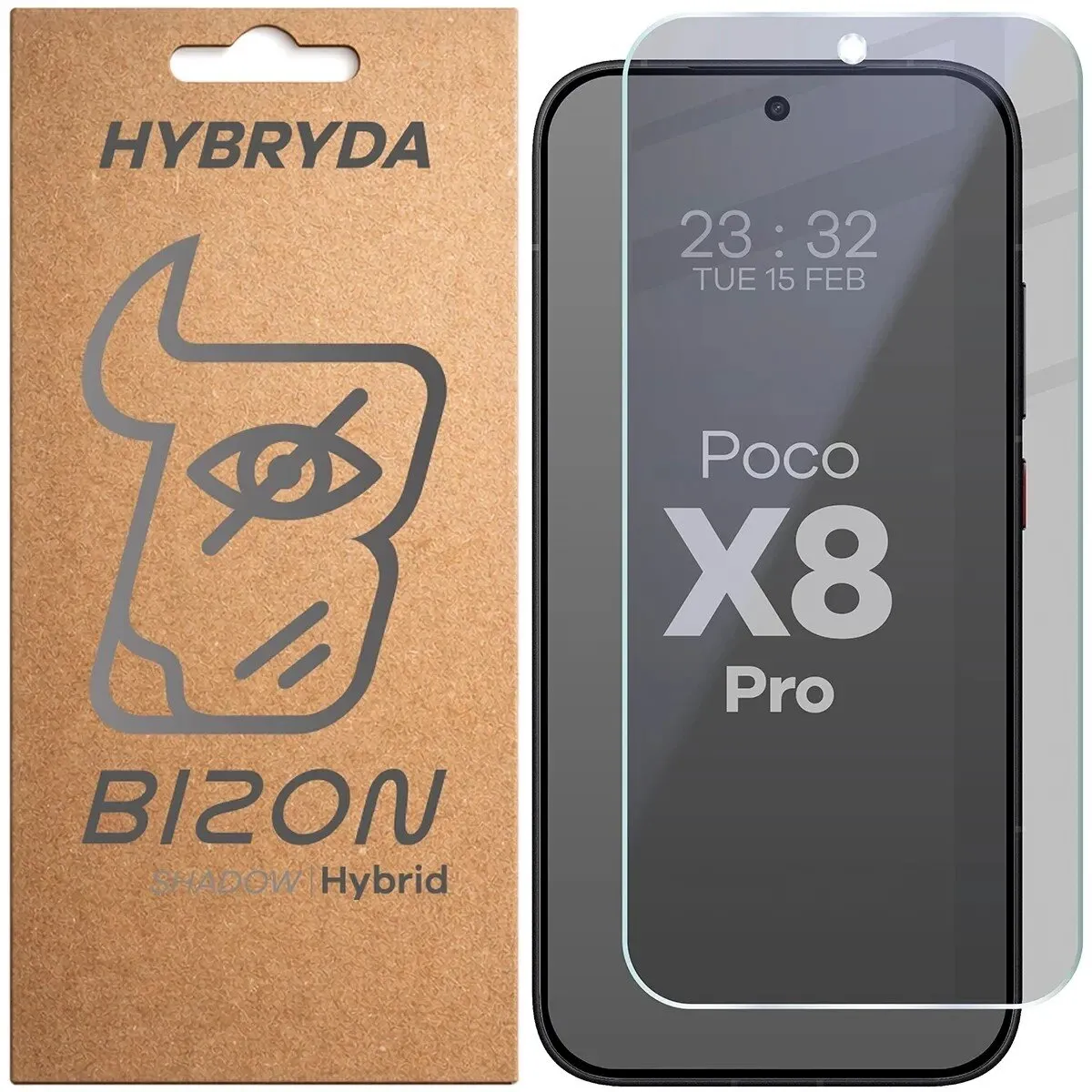 Szkło hybrydowe Bizon prywatyzujące Hybrid Shadow do Xiaomi POCO X8 Pro