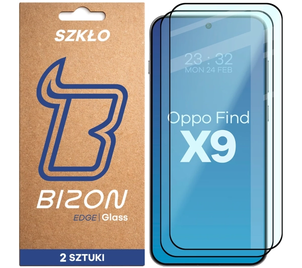 Bizon z ramką Glass Edge Duo do OPPO Find X9 2 sztuki